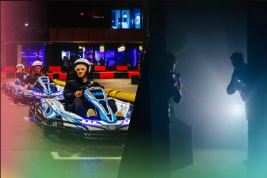 Go Planet Parc e-karten en lasertag